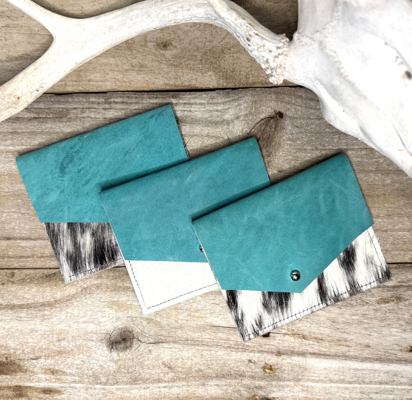 AK Turquoise Cowhide Pouch