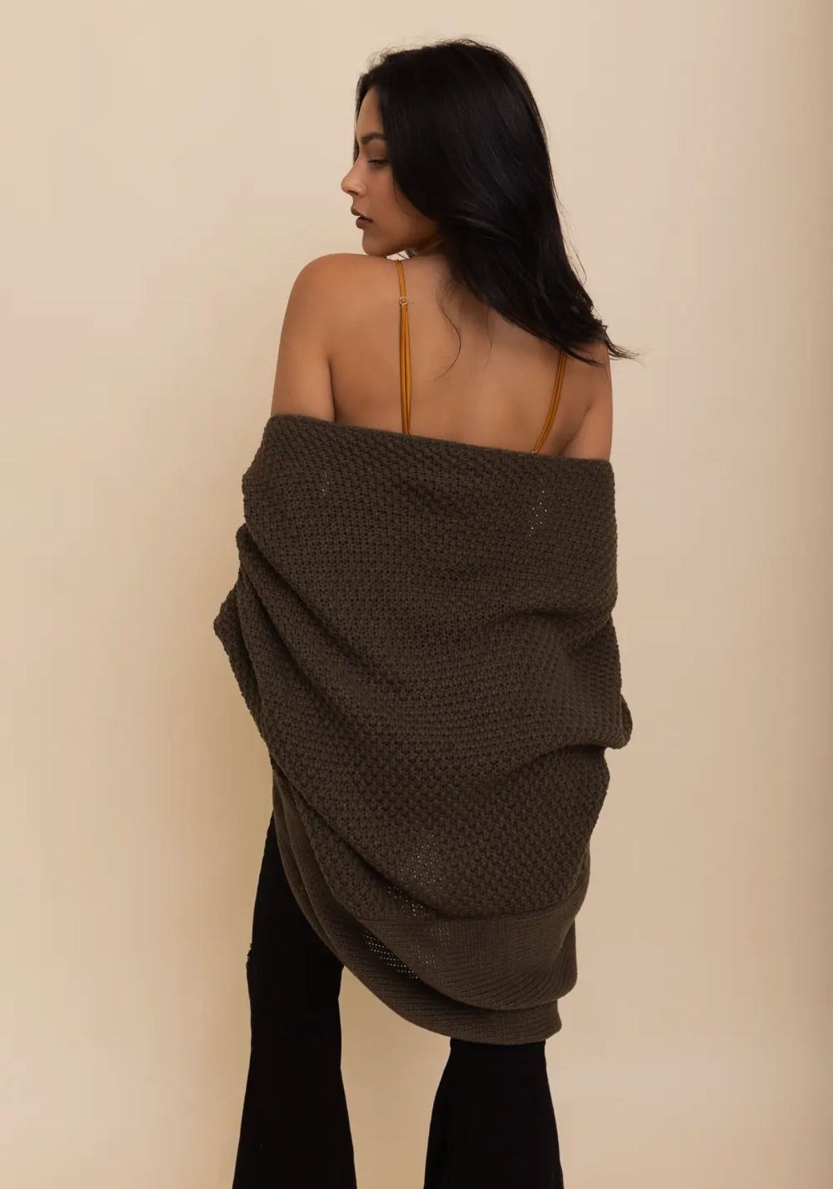 Bat Sleeve Knit Cardigan