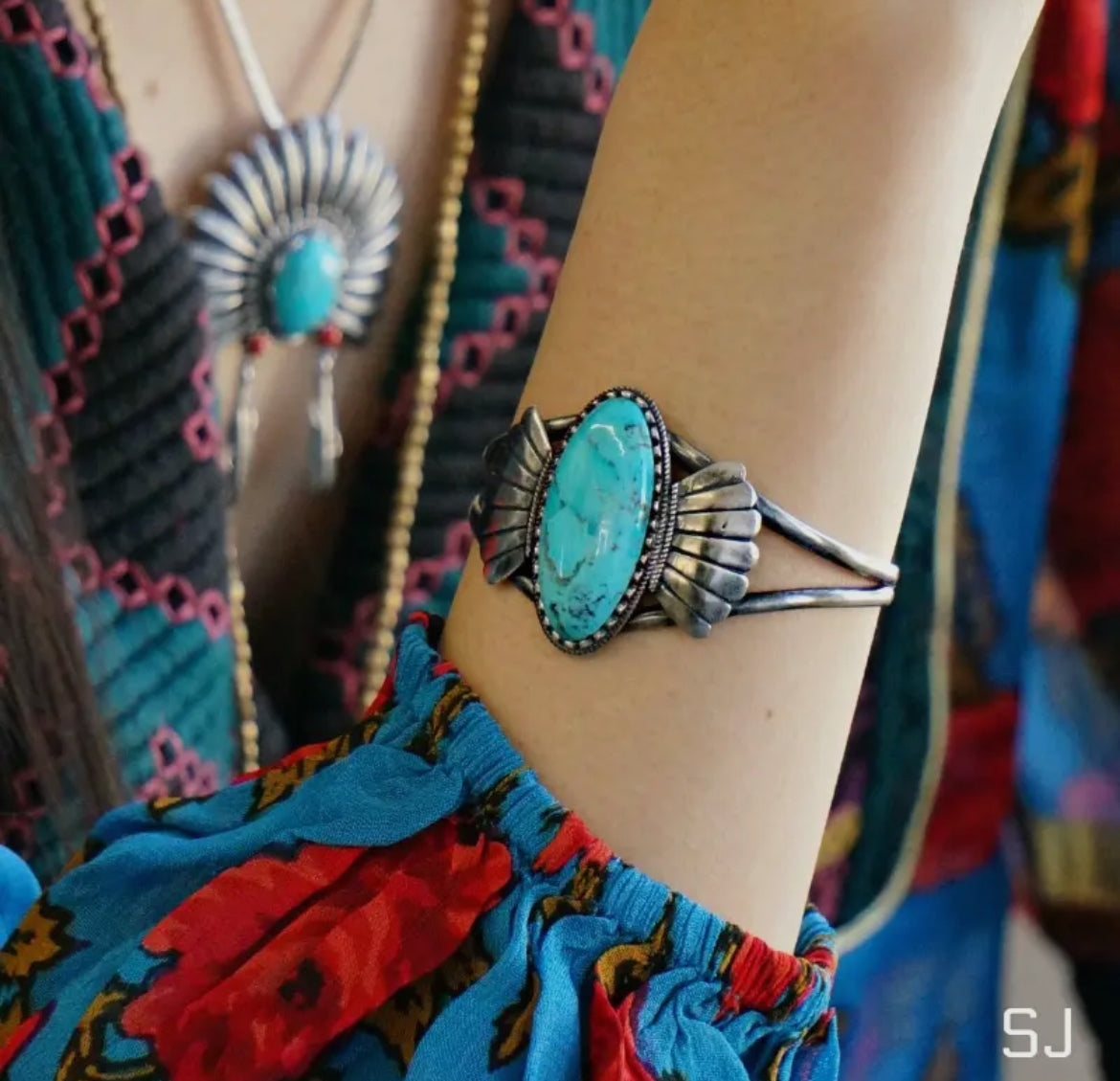 SJ - Abedabun Turquoise Cuff