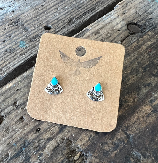 Sedona Turquoise Sterling Silver Studs