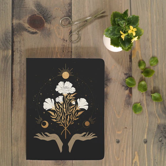 Denik Notebook- Celestial flowers