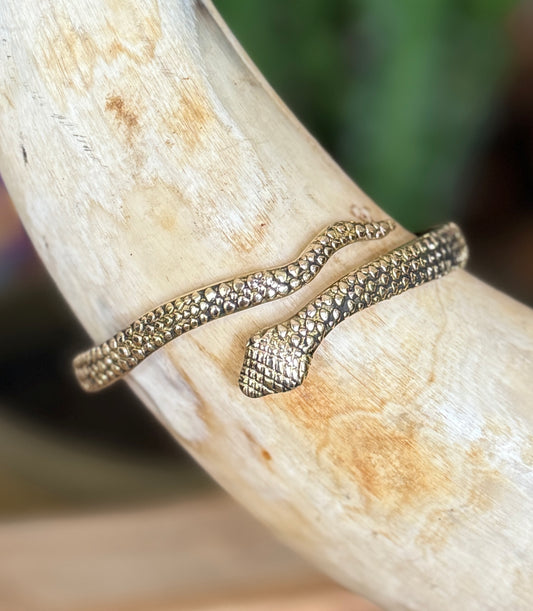 Snake Brass Bangle Bracelet