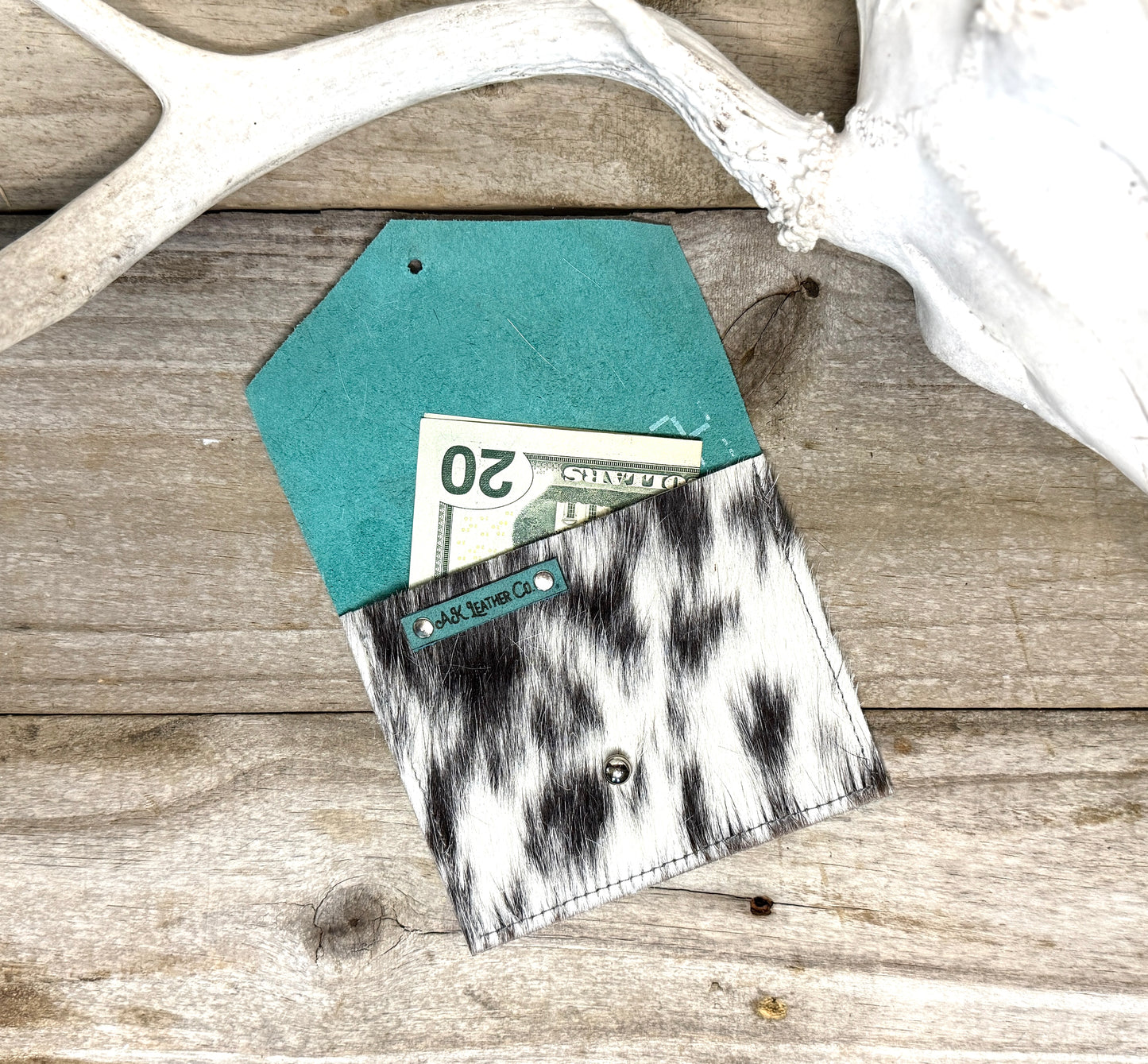 AK Turquoise Cowhide Pouch