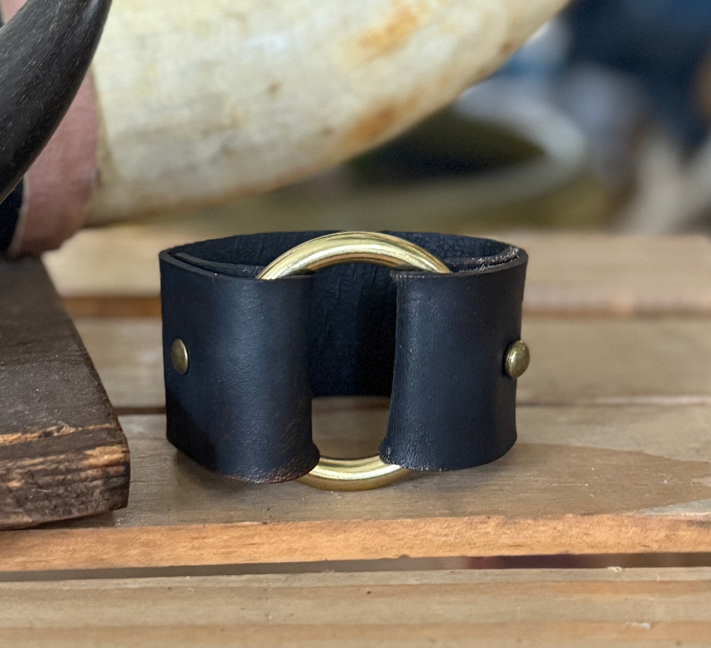 AK Brass Ring Cuff - 1.25 inch