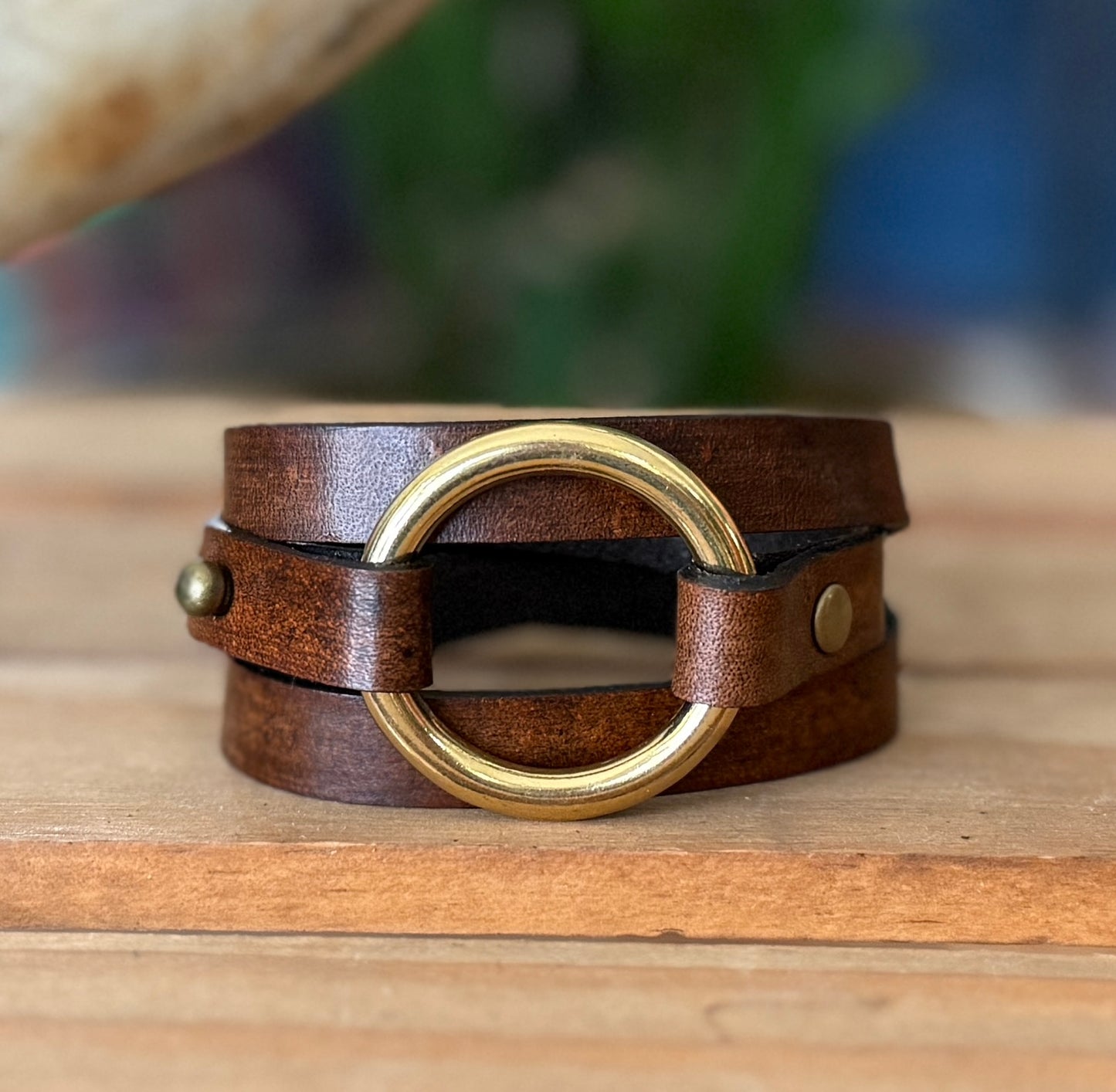AK Brass Ring triple wrap bracelet
