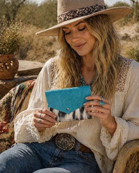 Marfa -  minimalist cowhide and leather wallet