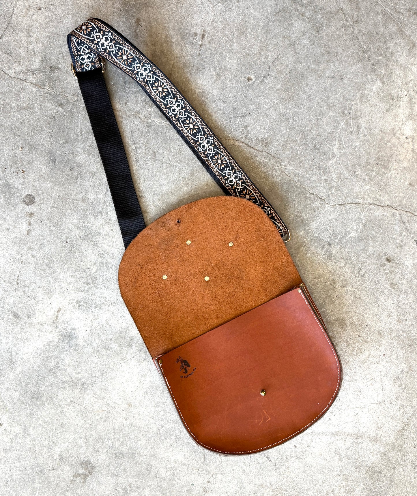 AK Leather Fringe Cross-body