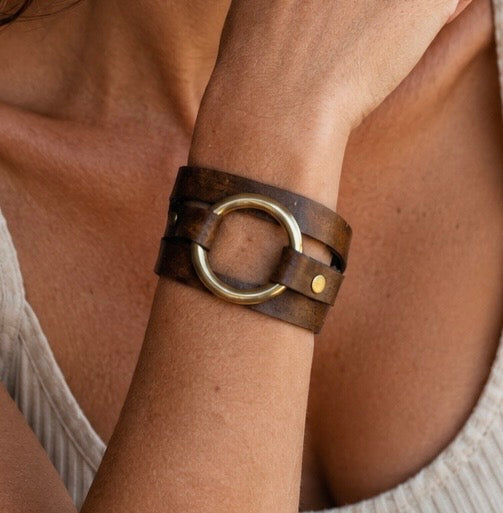 AK Brass Ring triple wrap bracelet