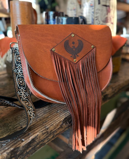 AK Leather Fringe Cross-body