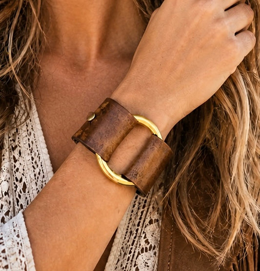 AK Brass Ring Cuff - 1.25 inch