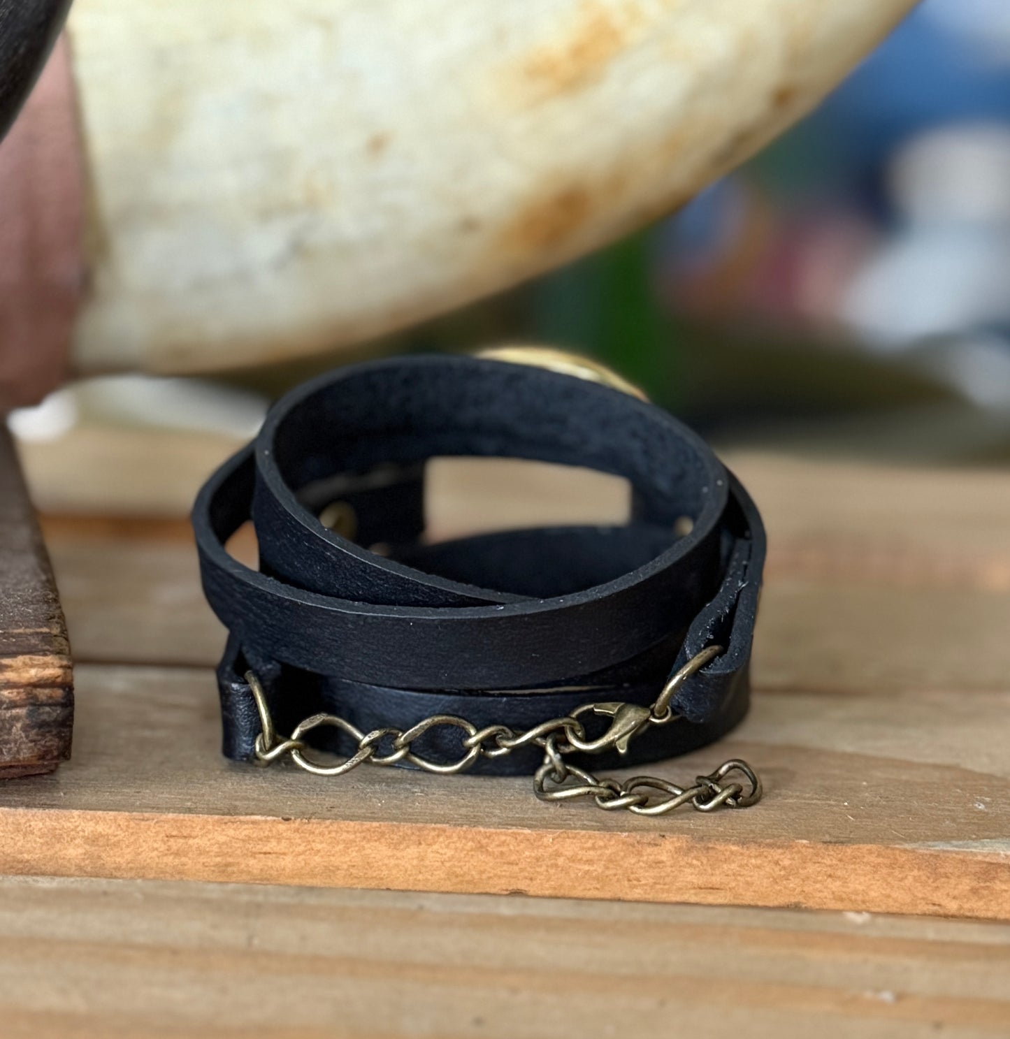 AK Brass Ring Cuff Wrap Bracelet