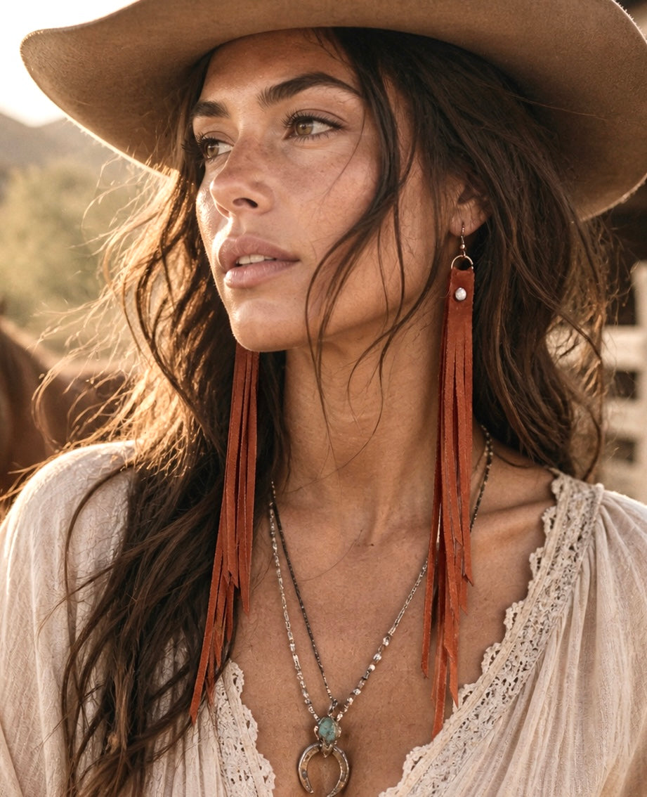 Outlaw - Long Fringe Earring