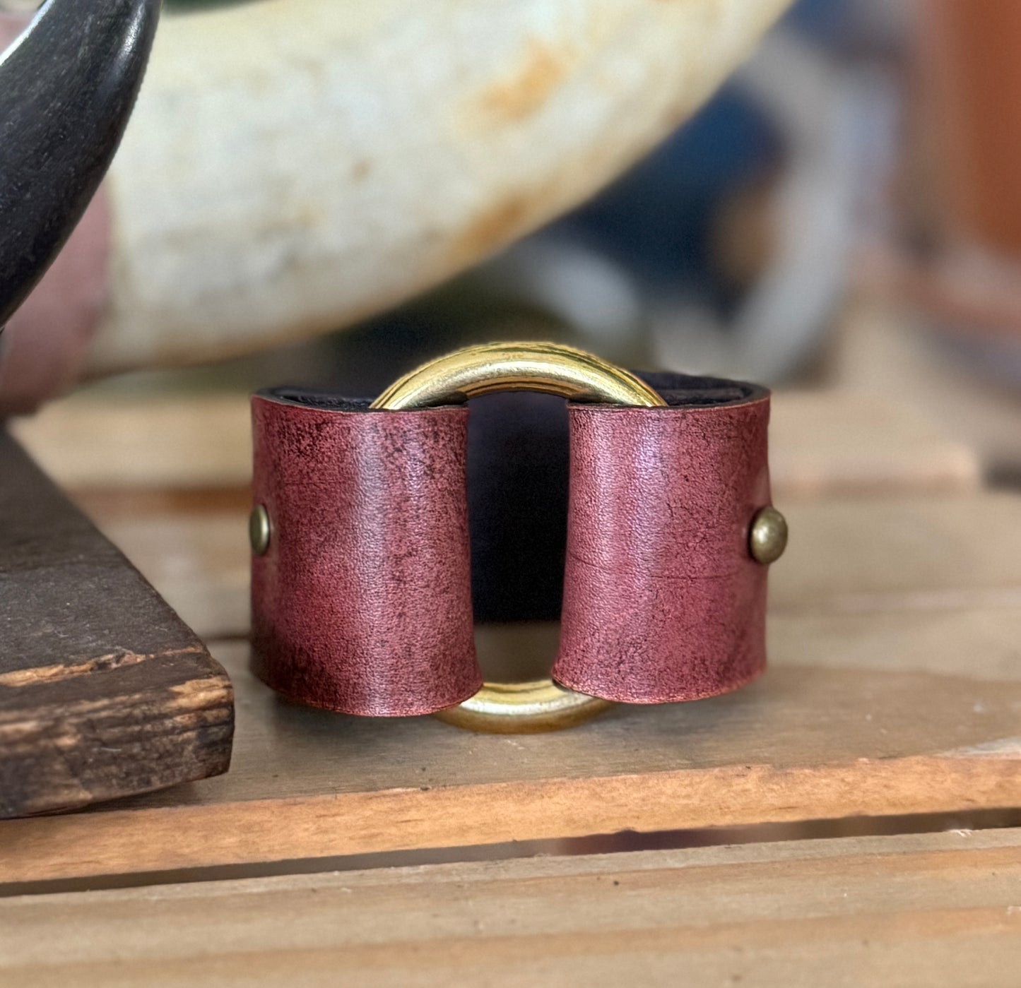AK Brass Ring Cuff - 1.25 inch