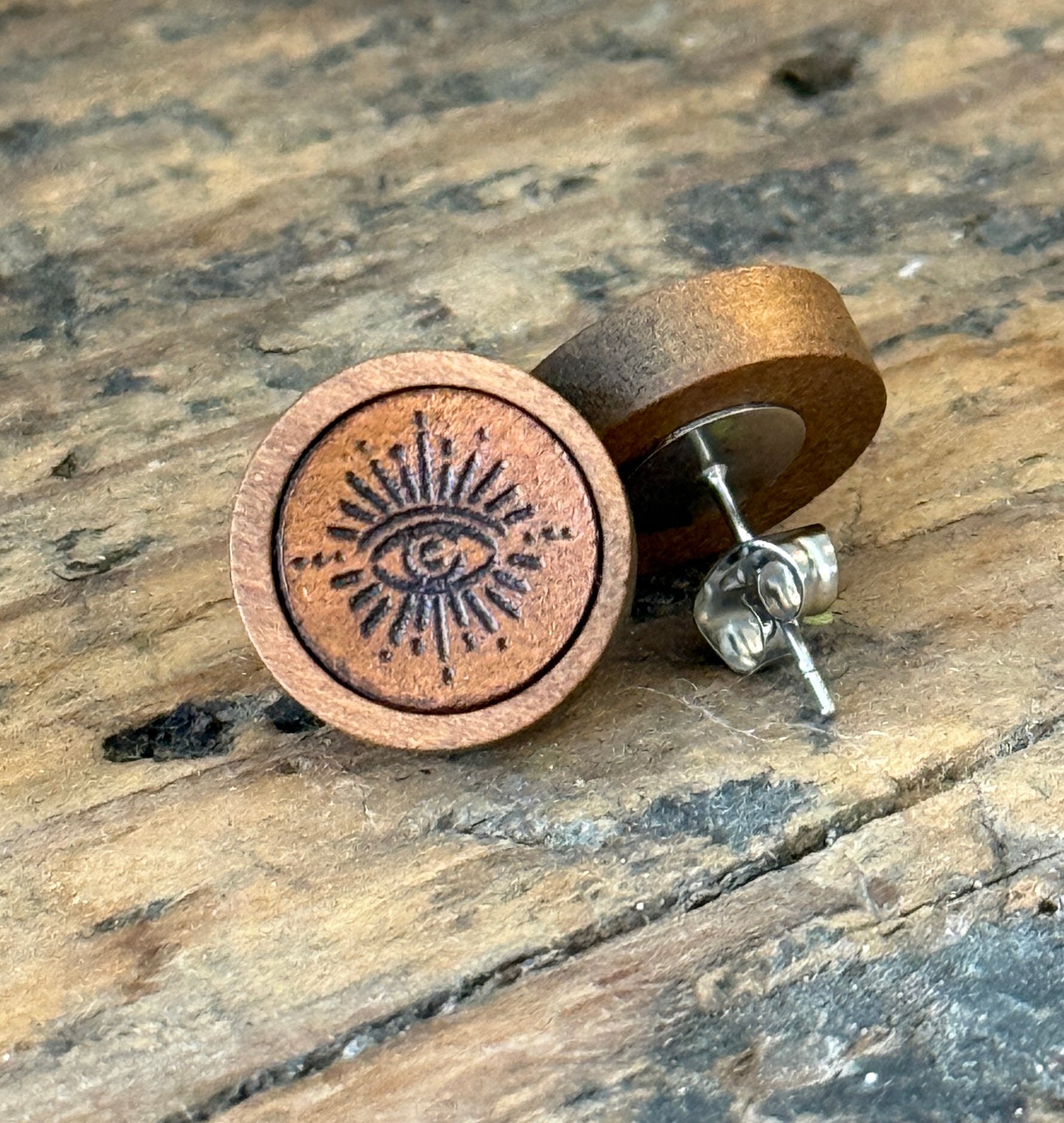 Leather And Wood third eye studs