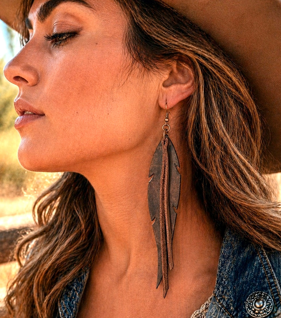 AK Feather & Fringe Earring Simple