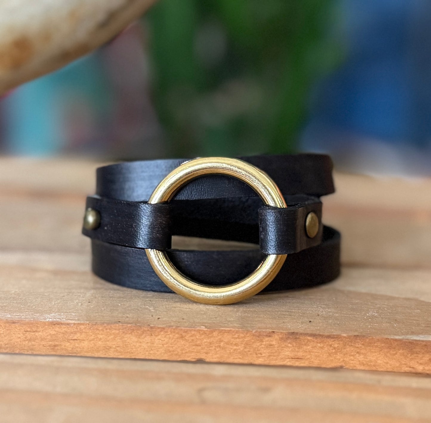 AK Brass Ring triple wrap bracelet