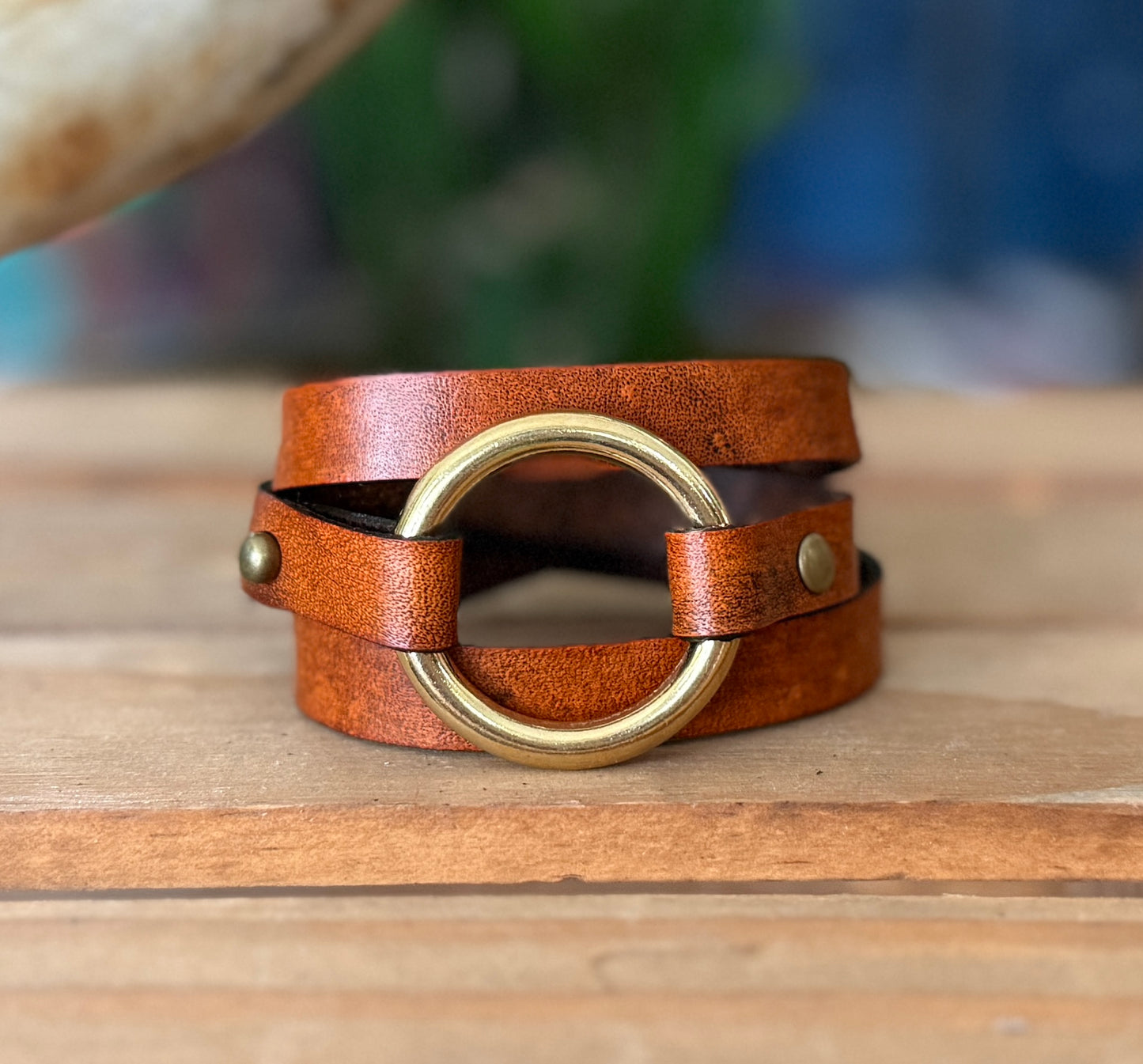 AK Brass Ring triple wrap bracelet