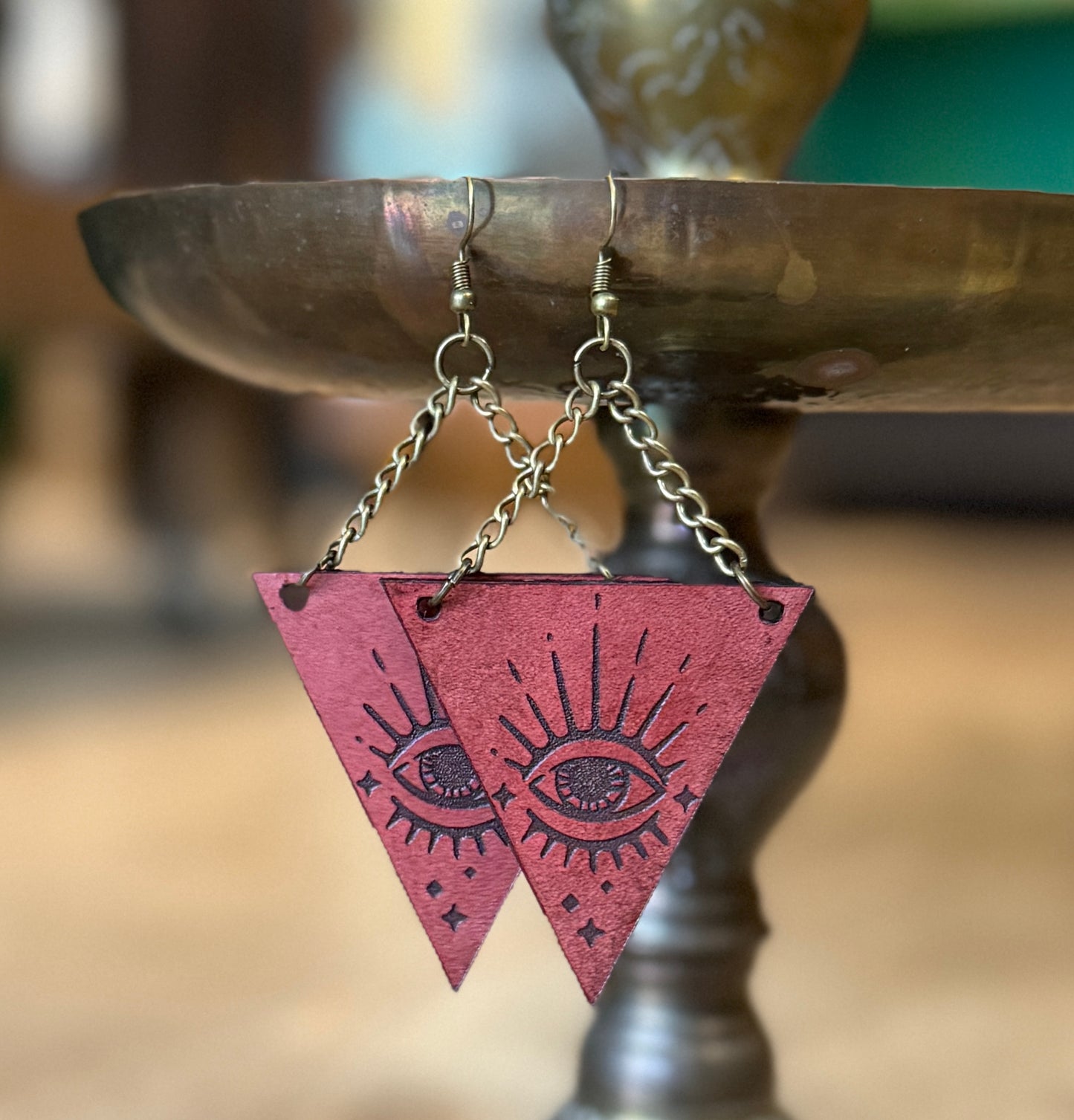 AK Third Eye Leather Earring