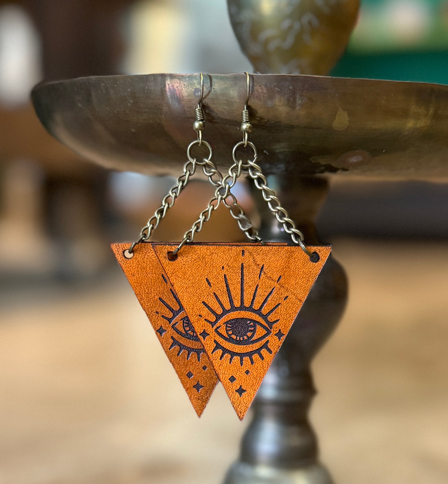 AK Third Eye Leather Earring