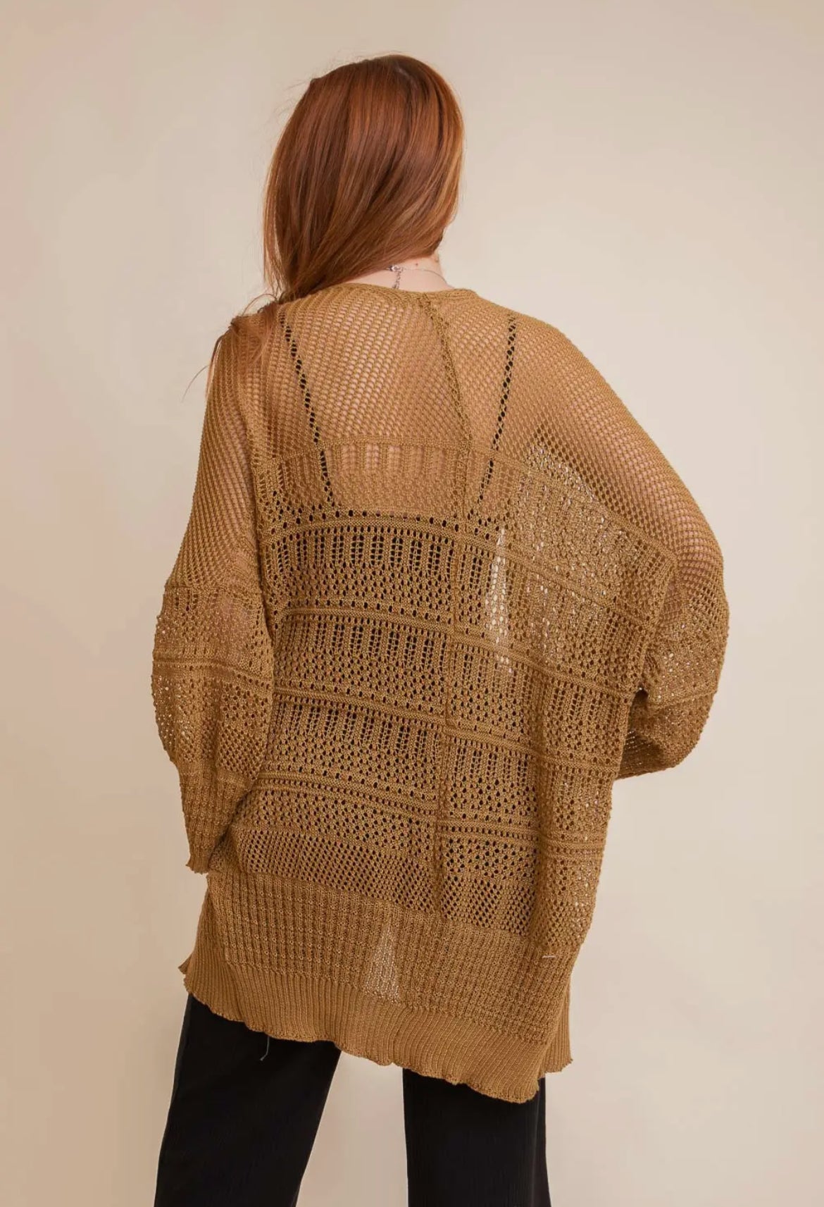 Knit Netted Cardigan