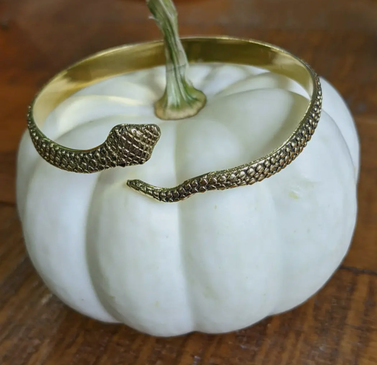 Snake Brass Bangle Bracelet