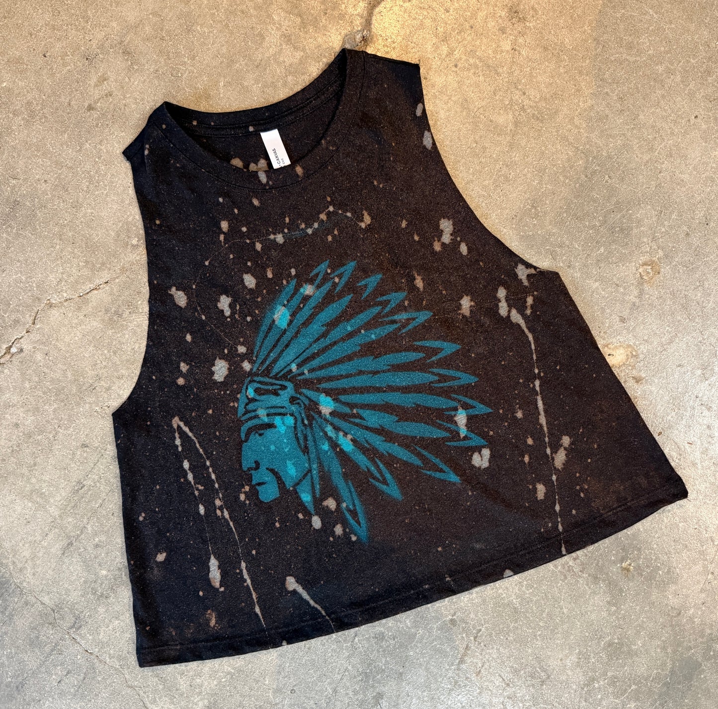Distressed grunge native tank