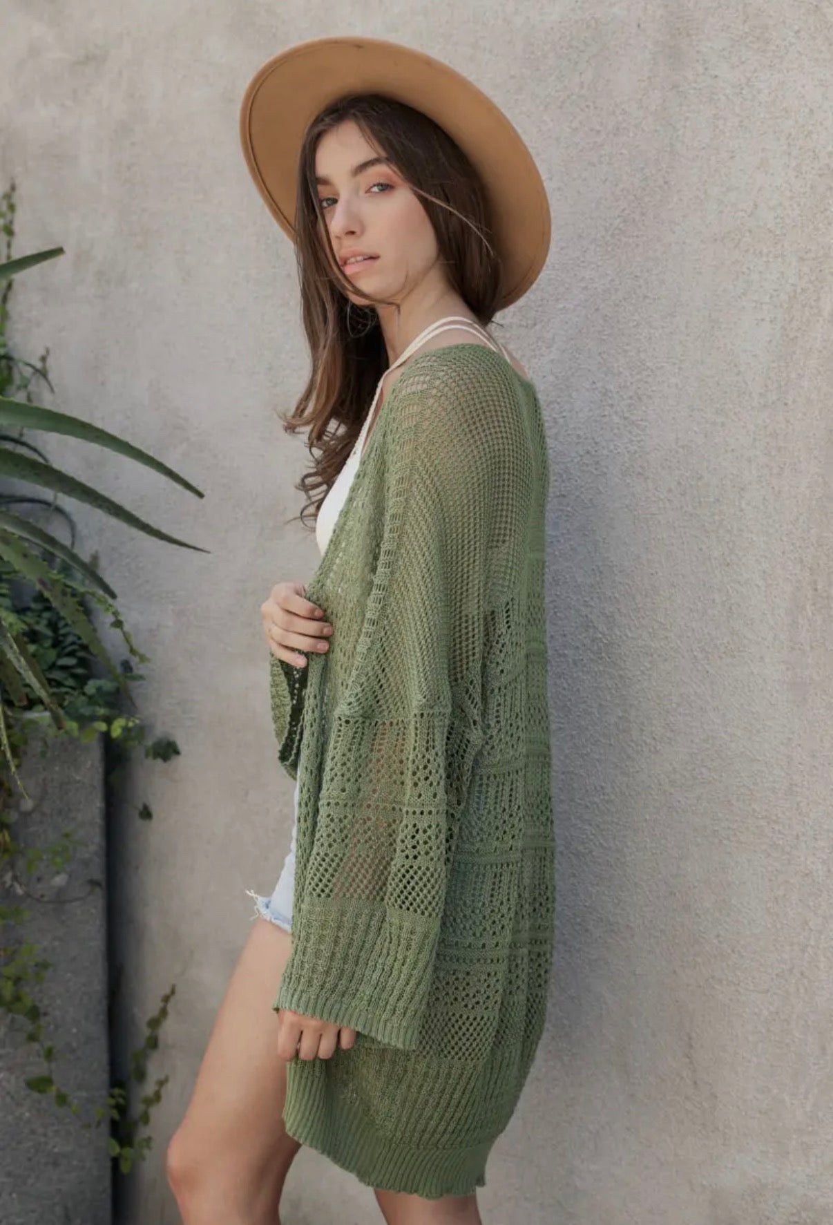 Knit Netted Cardigan