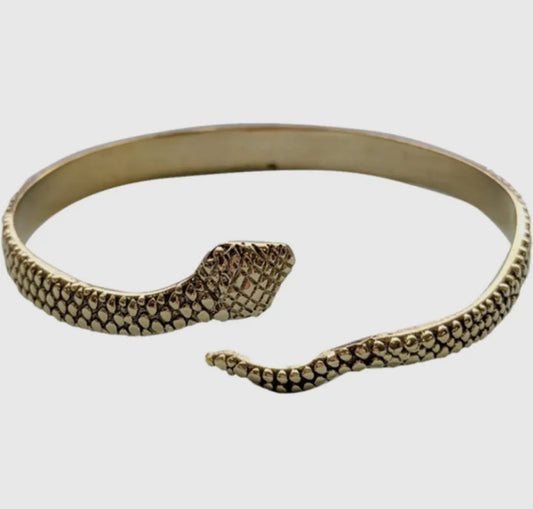 Snake Brass Bangle Bracelet