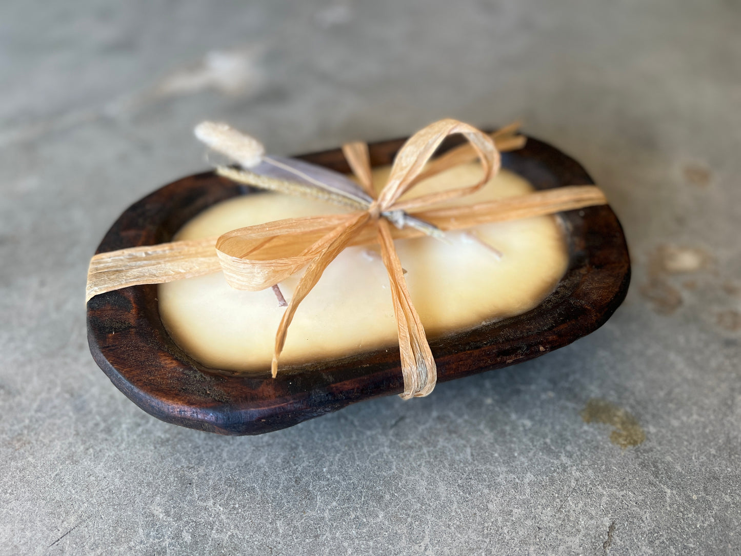 Candle - petite wood bowl