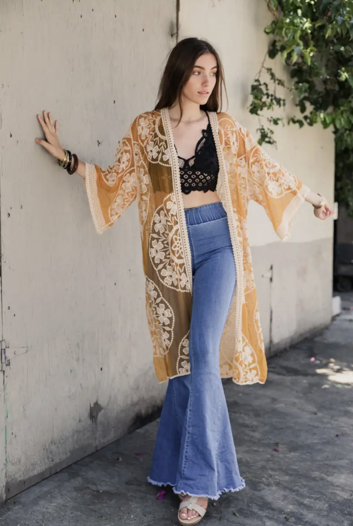 Mesh Lace Kimono