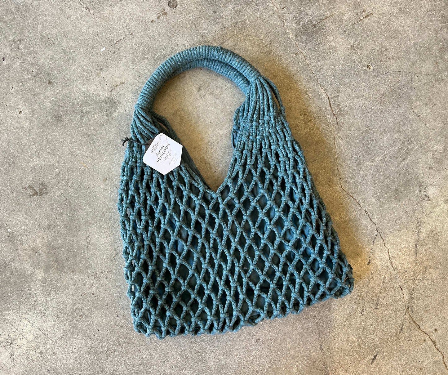 Lagoon Macrame Tote Bag