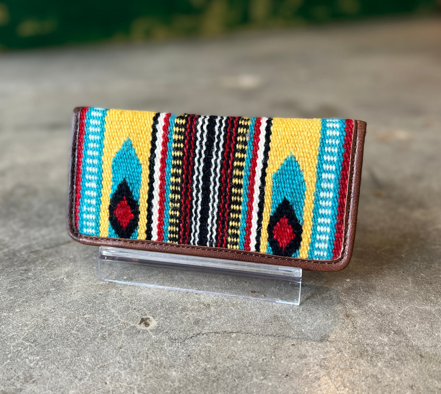 Western saddle blanket wallet