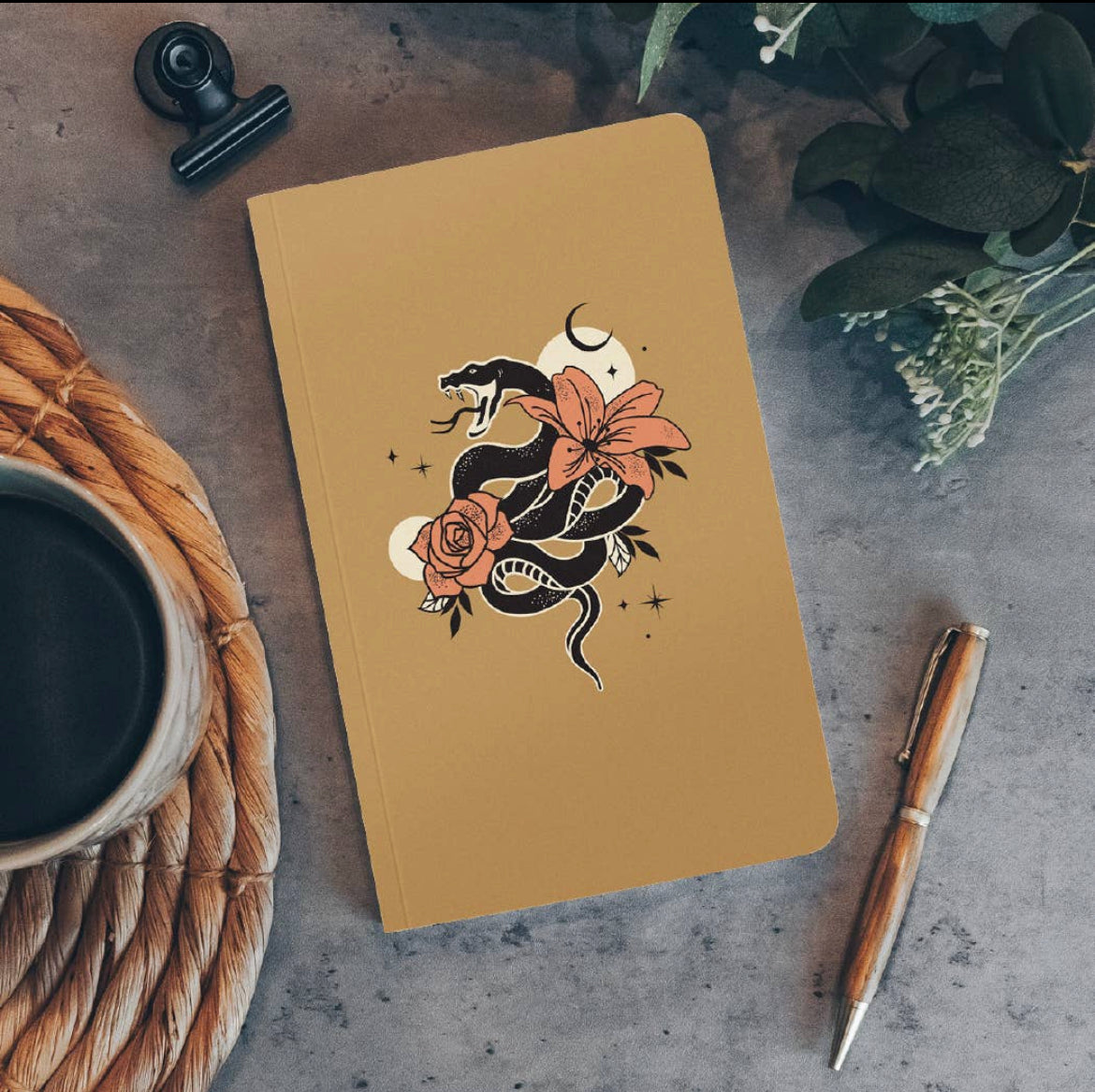 Denik Notebook- Serpent in the flowers